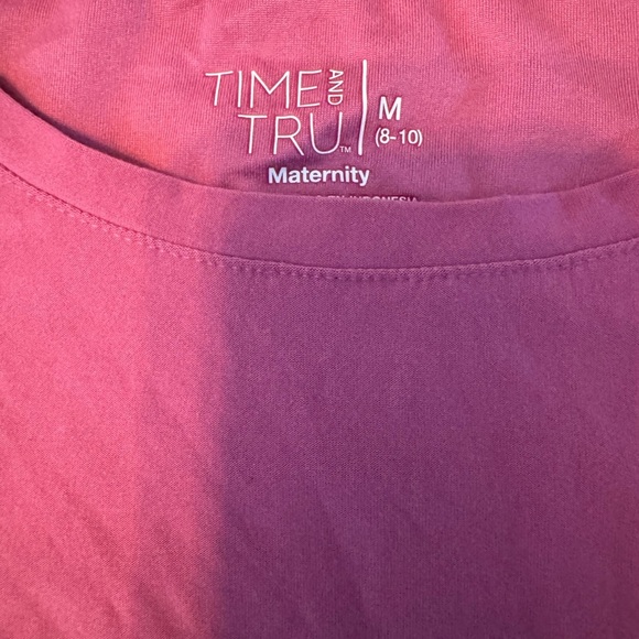 Time and Tru Pink Maternity Tee womens medium blessed mama - Picture 4 of 8